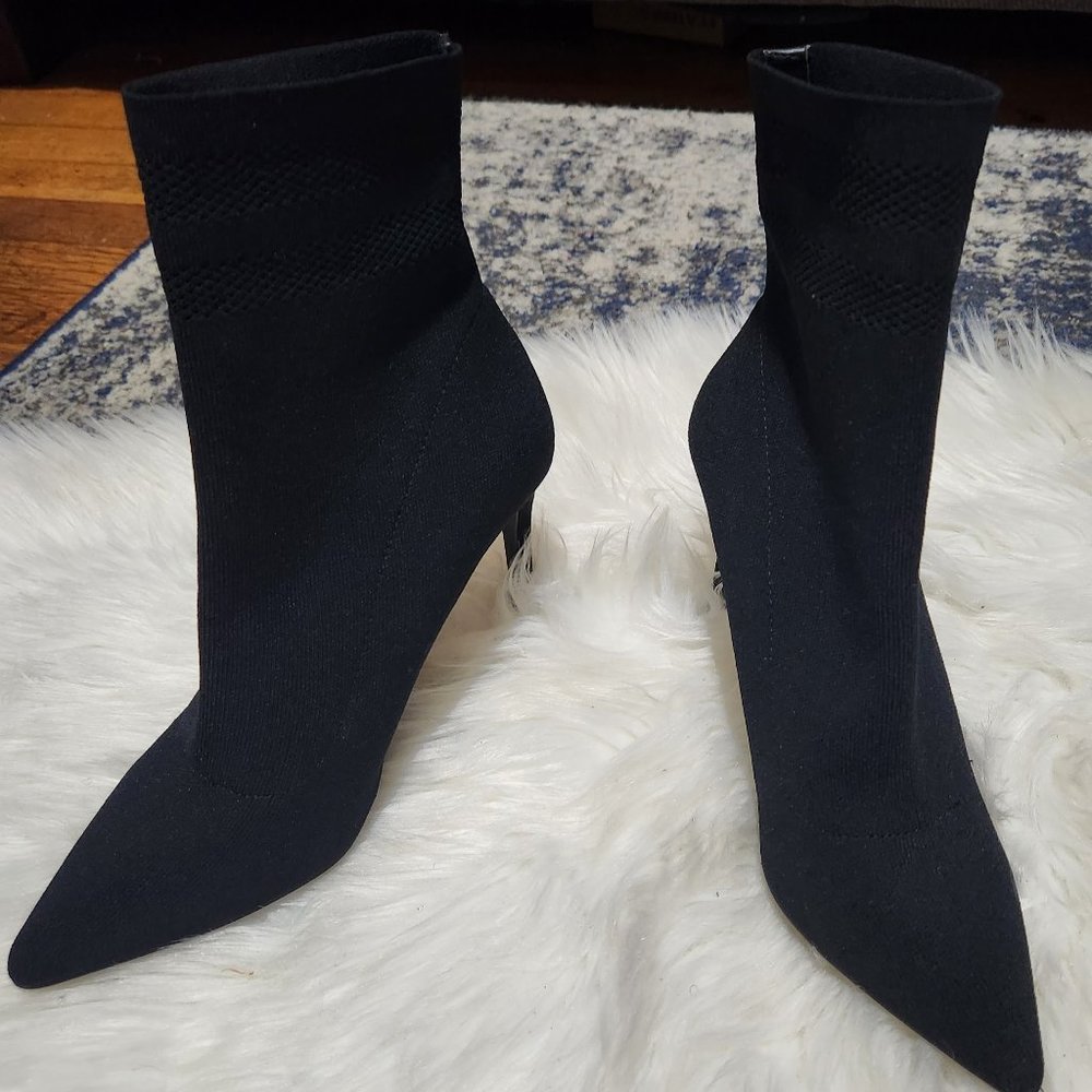 Black Steve Madden Claire Women's Sock Booties